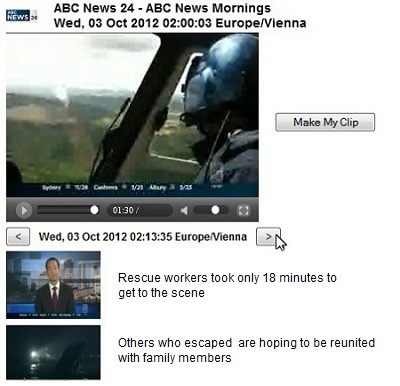Media View window showing a clip
