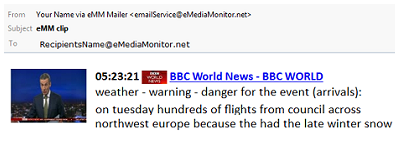 Example: automated content alert