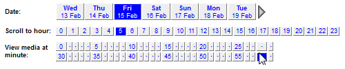 select a specific date and time from the provided list