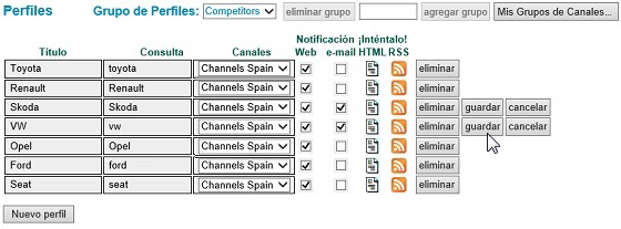 Crear un nuevo perfil