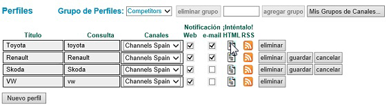 Crear un nuevo perfil