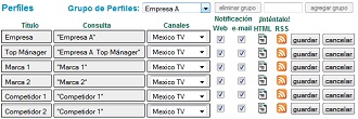 Establecer perfiles para los temas de su interés