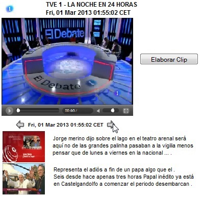 La ventana Vista del Medio muestra el clip
