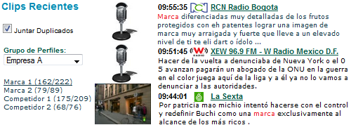 Vea los Clips Recientes de un perfil