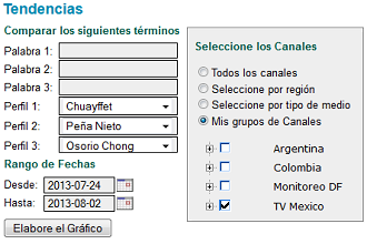 Establecer parámetros para comparar noticias